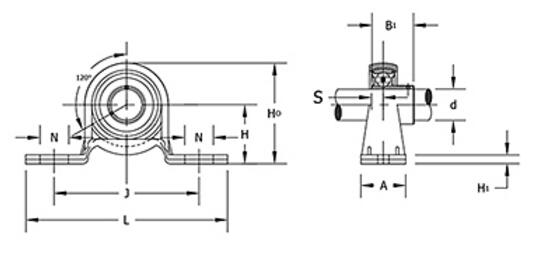 Fi Bọọlu Bearings Pẹlu Ṣeto dabaru