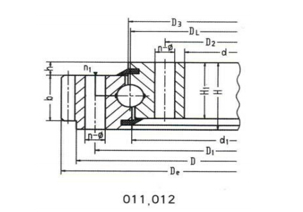 Single-row Four Point Contact Ball Type Slewing Bearing (External gear type)