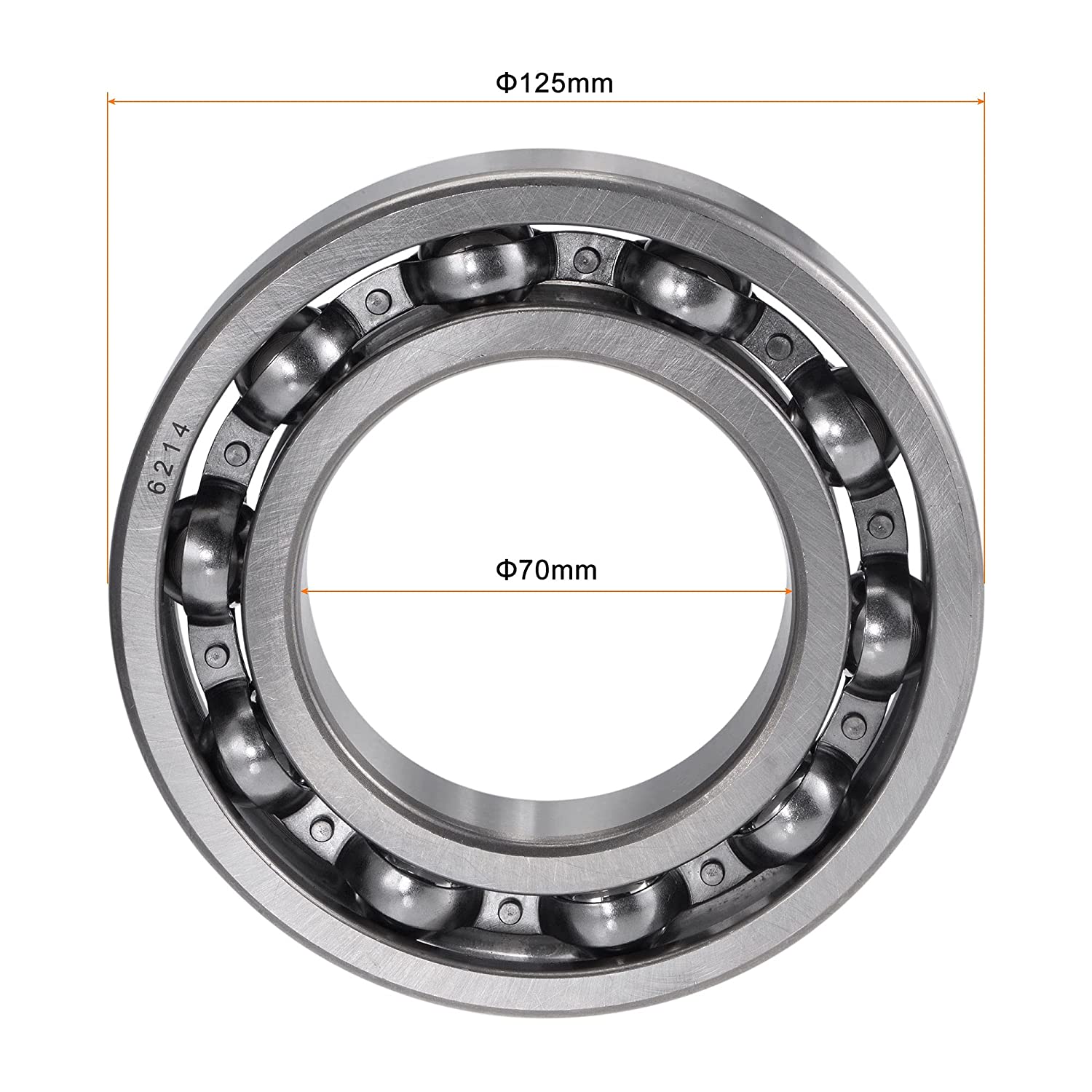 6214-2RS 70x125x24mm Deep Groove Ball Bearing 6214 zz